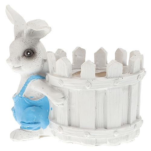 Happyyami Shape Resin Planter Vintage Creative Easter Flowerpot for Home and Garden Decoration for and Flowers Office Balcony Decor