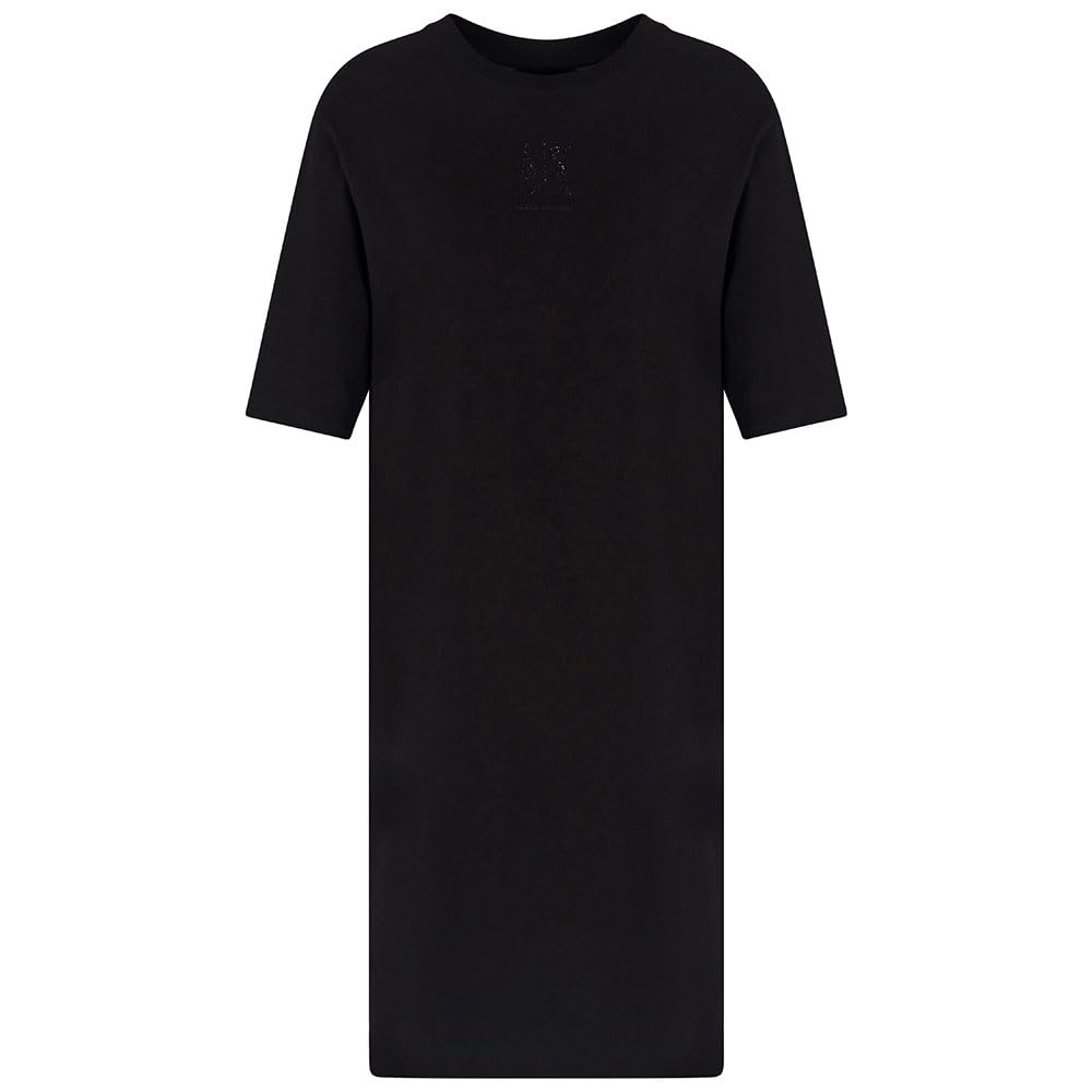 Armani Exchange Women's Icon Project, Shiny Logo, Dress, Black, M