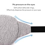 Sleep Mask-Eye Mask for Sleeping, Sleeping Mask Blocking Out Light Perfectly for Women and Men, Soft and Comfortable Blindfold for Travelling, with Pouch (Black+Gray) - Image 3