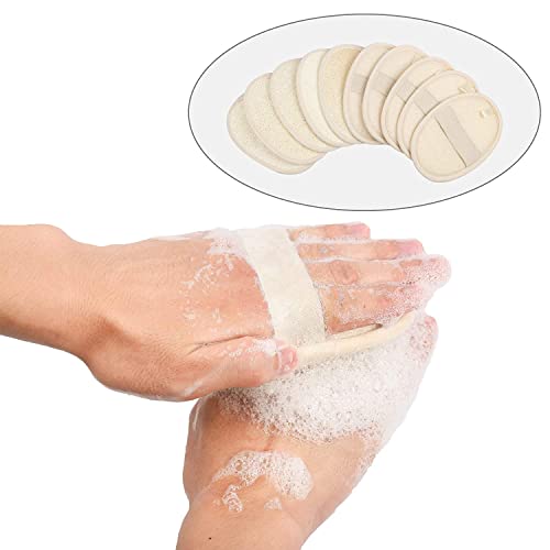 Mooerca EXFOLIATING68LOOFAH 10-Pack Exfoliating Loofah Sponge Pads - Natural Luffa & Terry Cloth, Body Scrubbers thumb #3