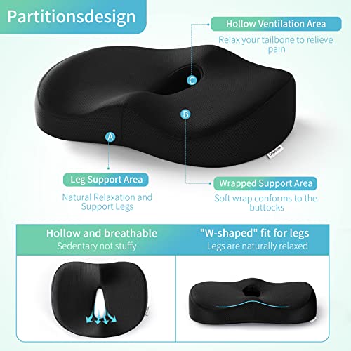 Donut Cushion for Tailbone Pain Hemorrhoid for Women/Men Donut Cushions for Sitting Postpartum Doughnut Cushion for Pressure Sores Pressure Relief Seat Cushion Pregnancy Seat Cushion
