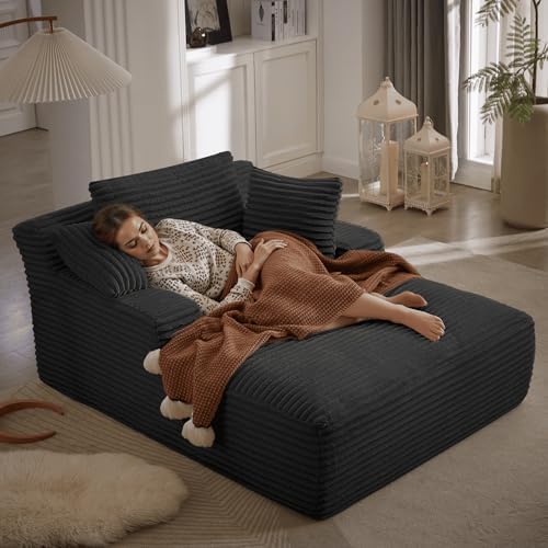 50 Inches Chaise Lounge Indoor, Oversized Chaise Lounge Chair wit...