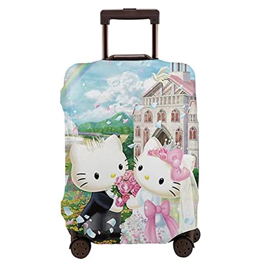 Cartoon Hello Kitty Maleta Protector Caso Lavable Diseño 3D Impresión 4 Tamaños para la mayoría de Equipaje Bolsa Protectora Cremallera