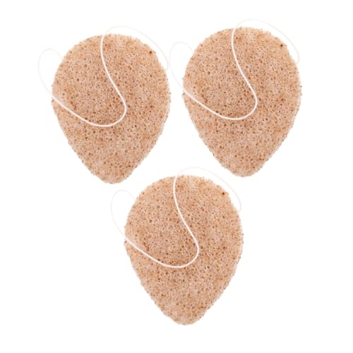 VILLFUL 3 pièces Éponge Visage Exfoliante Réutilisable Douce pour Nettoyage Profond Gomme Pores et Points Noirs Lot pour Maison et Voyage