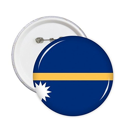Drapeau national Nauru Océanie pays symbole mark rond motif pin badge bouton de taille S