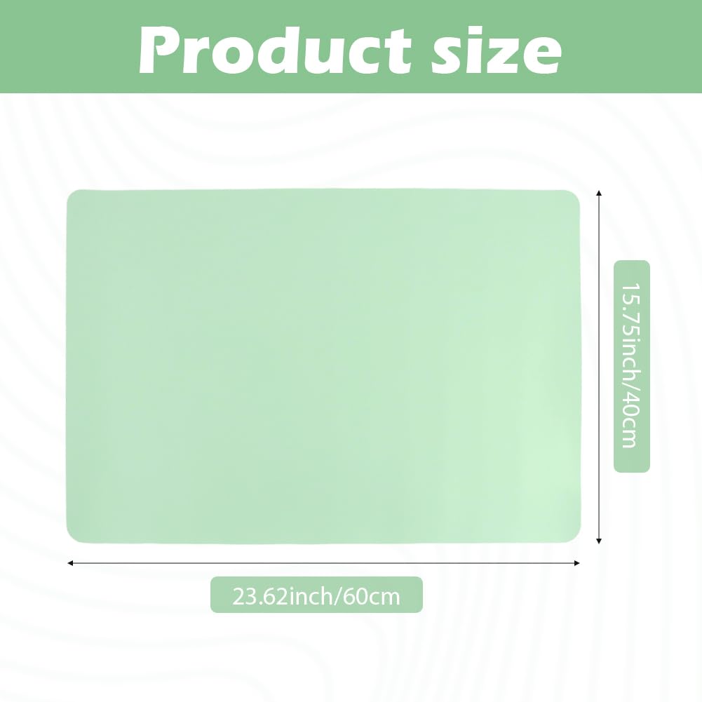 Nail Table Mat, Manicure Desk Mat, Nail Art Mat, Pink Green image 2