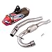 JFG RACING Dirt Bike Slip On Exhaust,Motorcycle Muffler Pipe Full Kit for CRF150F CRF230F 2003-2017/TAO TAO TBR7/HAWK 250-Red
