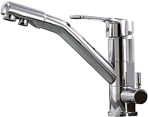 Robinet de cuisine 3 en 1 avec mitigeur double levier pour filtre à eau