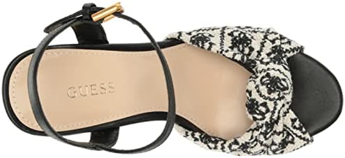 GUESS Women's YIPSTER Heeled Sandal, Black Multi 001, 9.5 | Image 4