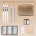 Bibiventa Mini Watercolor Paint Set, 24 Color Mini Watercolor Travel Set with 8-Grid Walnut Wood Palette, Portable Watercolor Kit with Zipper Case, Sketchbook & Brush, All-in-One Art Gift