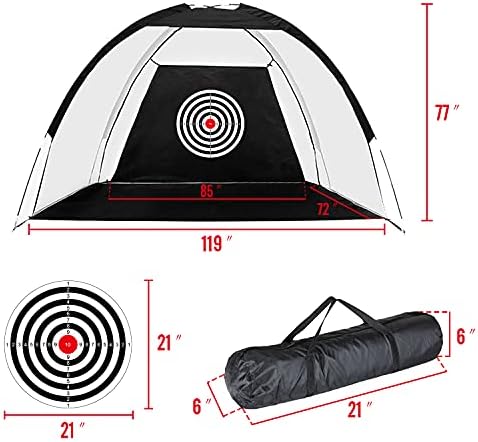 Puluomis Golf Practice Net, 10 x 6 FT Golf Hitting Net for Kids and Adults, Foldable Golf Training Aids Nets with Carrying Bag for Indoor and Outdoor 3 Puluomis Golf Practice Net, 10 x 6 FT Golf Hitting Net for Kids and Adults, Foldable Golf Training Aids Nets with Carrying Bag for Indoor and Outdoor