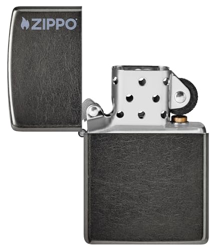 Image of Zippo Classic Grey Matte Windproof Lighter with Zippo Logo, Refillable, (BIS Certifed)