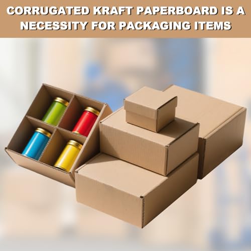 AKOLAFE 50 Blätter Wellpappe Naturkarton 2,5mm Dickes Pappe zum Basteln 28x21cm Bastelkarton DIN A4 Dreistufig Cardboard Glatt Packpapier Papier zum Drucken für Geschenke, Verpackung,Basteln (Braun)
