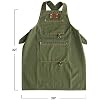 Cotton Canvas Cross Back Apron with Pockets & Rivets, Green