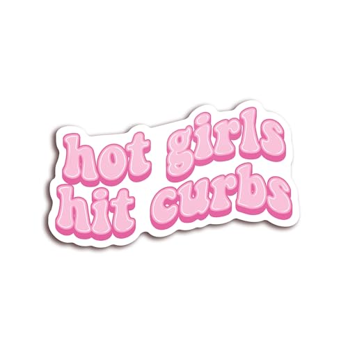 Imán decorativo divertido 'Hot Girls Hit Curbs' 5 pulgadas miniatura 2