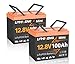 LITHINENG 12V 100Ah LiFePO4 Lithium Battery, BCI Group 24, Built-in 100A BMS with Low-Temp Protection, Max.1280Wh Energy, Perfect for Trolling Motor, Trailer, RV, Marine, Solar System(2 Pack)