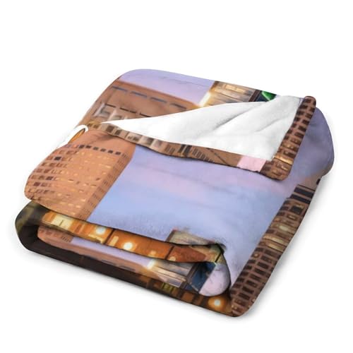 Couverture de lit cadeau de mariage originale motif ville Indianapolis - 4