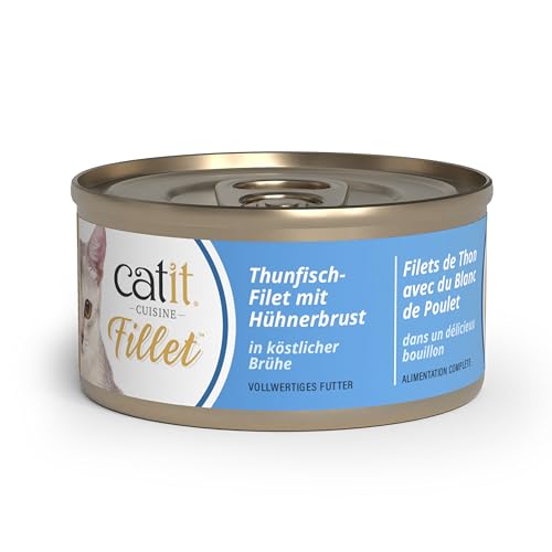 Catit Cuisine - Thunfisch-Filet mit Hühnerbrust in köstlicher Brühe, 75g