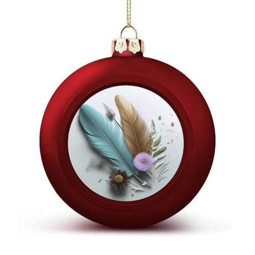 Décorations de sapin de Noël en plumes blanches à suspendre pour fête