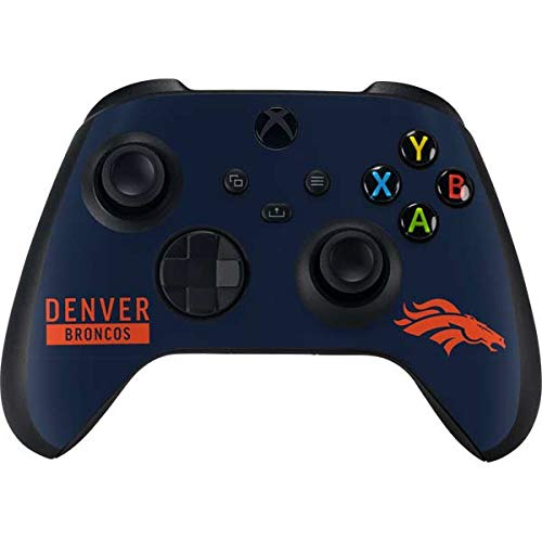 Skinit Decal Gaming Skin Compatible with Xbox Series X Controller - Officially Licensed NFL Denver Broncos Blue Performance Series Design