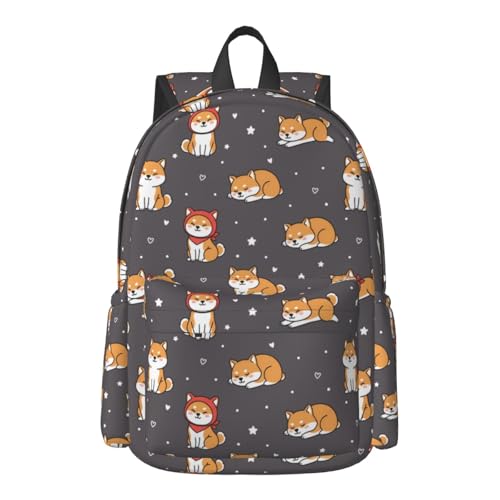 FeHuew 16 inch backpack Cute Dogs Shiba Inu Laptop Backpack Full Print School Bookbag Shoulder Bag for Travel Daypack