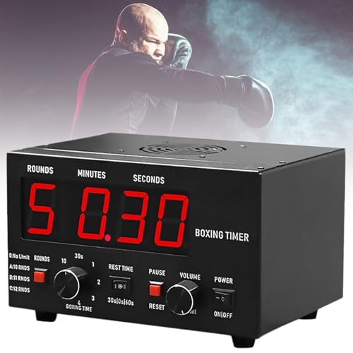 Cronómetro para boxeo, cronómetro para gimnasio con pantalla LED, cuenta regresiva, cronómetro, función de temporización alternada, accesorio para gimnasio en casa miniatura 1