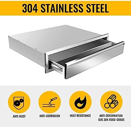 Outdoor-Kitchen-Drawers-Flush-Mount-Double-BBQ-Access-Drawers-Stainless-Steel-with-Recessed-Handle-BBQ-Island-Drawers-for-Outdoor-Kitchens-Or-Grill-Station-30W-X-65H-X-23D-Inch Outdoor Kitchen Drawers Flush Mount Double BBQ Access Drawers Stainless Steel with Recessed Handle BBQ Island Drawers for Outdoor Kitchens Or Grill Station 30W X 65H X 23D Inch