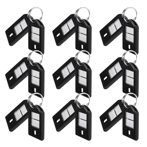 Etiquetas de identificación Ipetboom reutilizables con llaveros plásticos para mochilas
