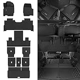 Naibeve Floor Mats for 2025 2026 Ford Expedition 7 Seats with 2nd Row Bucket Seats - All Weather for Ford Expedition Floor Mats Cargo Mat 2nd Row & 3rd Row Backrest Mats Accessories(Not for MAX)