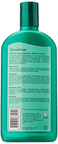 Shampoo Algas Menta E Arnica, Farmaervas, Incolor, 320Ml