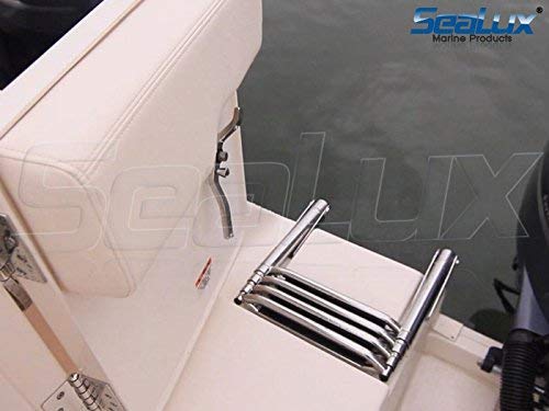 image for SeaLux Marine Products SeaLux Marine 4 Steps Drop Down Boarding Ladder