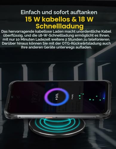Ulefone Power Armor 14 PRO Outdoor Smartphone ohne Vertrag Android 12,10000mAh Akku, Helio G85 6GB...