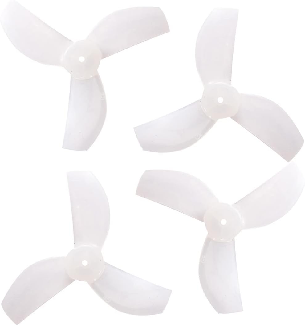 Gemfan 4Pairs 35mm 3-Blade/4-Blade Propeller 1.0mm CW CCW PC Paddle for 08028 Motor Freestyle Racing Tinywhoop Drone (3-Blade,Gray)