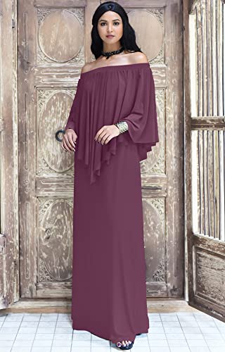 Image of KOH KOH Womens Strapless Off Shoulder Flattering Cocktail Maxi Dress Gown