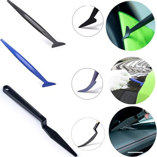 FOSHIO Rakel Set Folierungs Werkzeug Set, Auto Vinyl Werkzeug Kit, mit Bulldozer Rakel, Filzrakel, Scheibenabzieher Auto, Cuttermesser und 10PCS Klingen, für Car Wrapping Folie, Fensterfolien,Tapeten