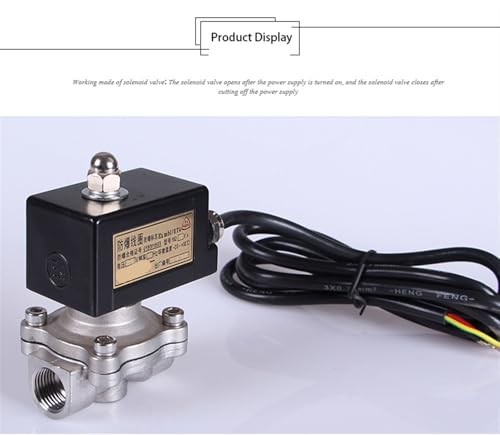 Électrovanne normalement fermée 1 pouce acier inoxydable vanne commande électrique 380V - 6