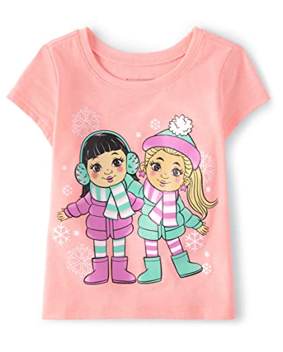 Image of The Children's Place Girls' Basic Short Sleeve Layering Tee