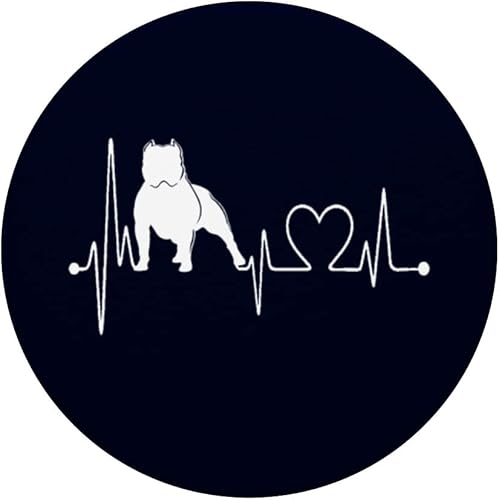 Miniatura 3 de American Bully Dog My Heartbeat EKG Funny Dogs My Cardio PopSockets intercambiables PopGrip