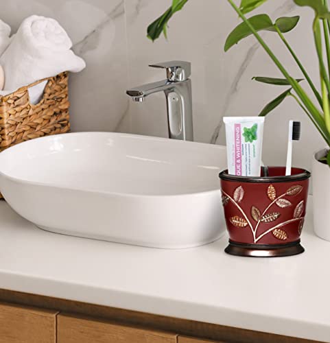 Popular Bath Aubury Collection, Toothbrush Holder, Burgundy #TOP1