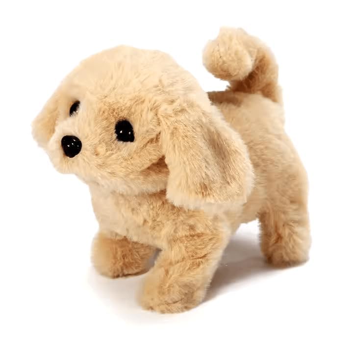 UMANATH Joyful Jogs Pup, Plush Golden Retriever Walking and Barking Puppy Stuffed Animal, Soft Toy Dog (Battery Not Included) (Coffee)-image-43
