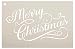 Merry Christmas Stencil by StudioR12 | Elegant Vintage Word Art - Reusable Mylar Template | Painting, Chalk, Mixed Media | Use for Journaling, DIY Home Decor - CHOOSE SIZE (8.5" x 5.5")