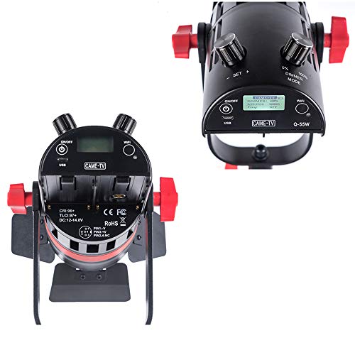 Came-Tv Boltzen Q-55Wmkii Cob 55W Fresnel Focusable Led Video Light, Daylight 5600K Cri96 Tlci97 App Control Lighting Effects Barn-Door Carry Bag #TOP4