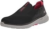 Skechers Gowalk 6-Stretch Fit Slip-on Athletic Performance - Zapatos para caminar para hombre, Negro/Rojo, 41 EU