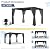 10' ×12' Outdoor Louvered Pergola, Aluminum Outdoor Louvered Pergola Patio with Adjustable Roof for Outdoor Deck, Backyard, Garden (10X12FT)
