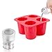 Produktbild KAIKUN 3D EiswüRfelform EiswüRfelform Ice Trays Für Gefrierschrank Einfach Release EIS Ball Formen Crushed Ice Tray Silikon EIS Tablett red