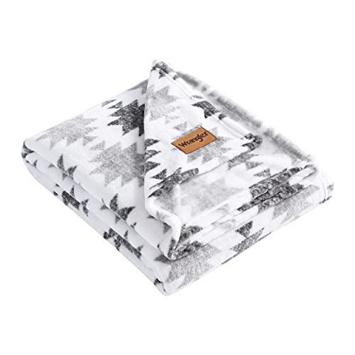 Wrangler - Blanket, Super Soft Sherpa Bedding, Yellowstone Inspired Throw Blanket for Couch or Bed (Canyon Ikat Grey, 50" x 60") by Wrangler - Image 2