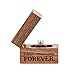 Wislist Wooden Engagement Ring Box Small Slim Flat Ring Case for Proposal,Wedding (Today Tomorrow Forever)