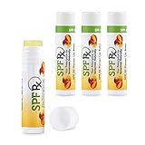 SPF Rx, SPF 30 Mango Sunscreen Lip Balm Broad Spectrum Protection, Rapid Relief for Dry Chapped Lips, Superior Protection Against UVA & UVB Rays - 0.15 oz, (4 Pack)