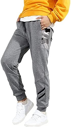 Rolanko Kids' Pants, Boys, Sweatpants, Children, Long Pants, Stretch Pants, Jersey, Long Trousers, Elastic Waist, Sports, Casual, Juniors, Cotton, 120-160