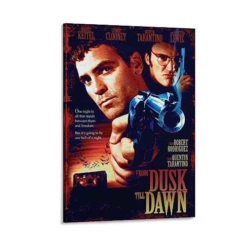 BAOCE Póster de la película "From Dusk Till Dawn" (9) Arte de pared, póster de pintura en lienzo, pósteres de obras de arte, decoración de habitación, 20 x 30 cm